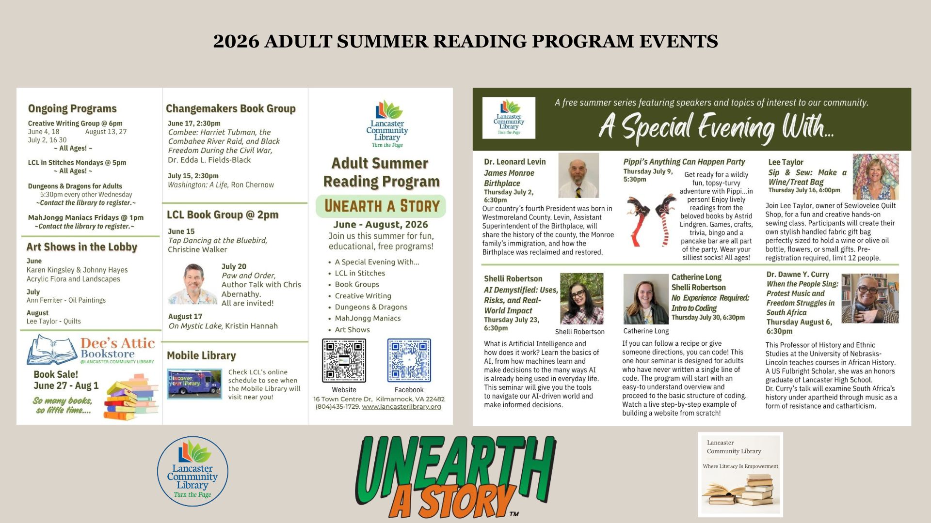 2026 ADULT SUMMER READING PROGRAM banner
