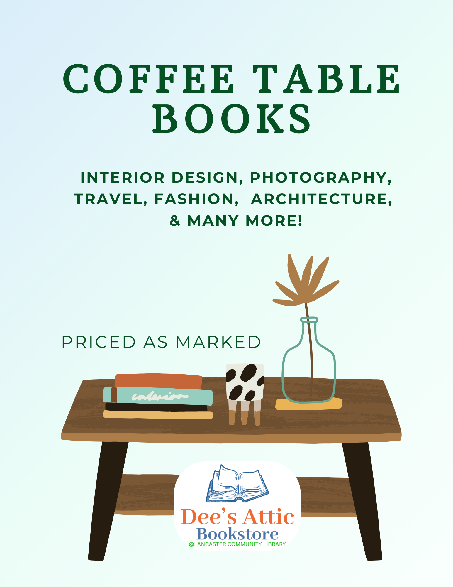 DeesAtticSigns2026 coffee table books