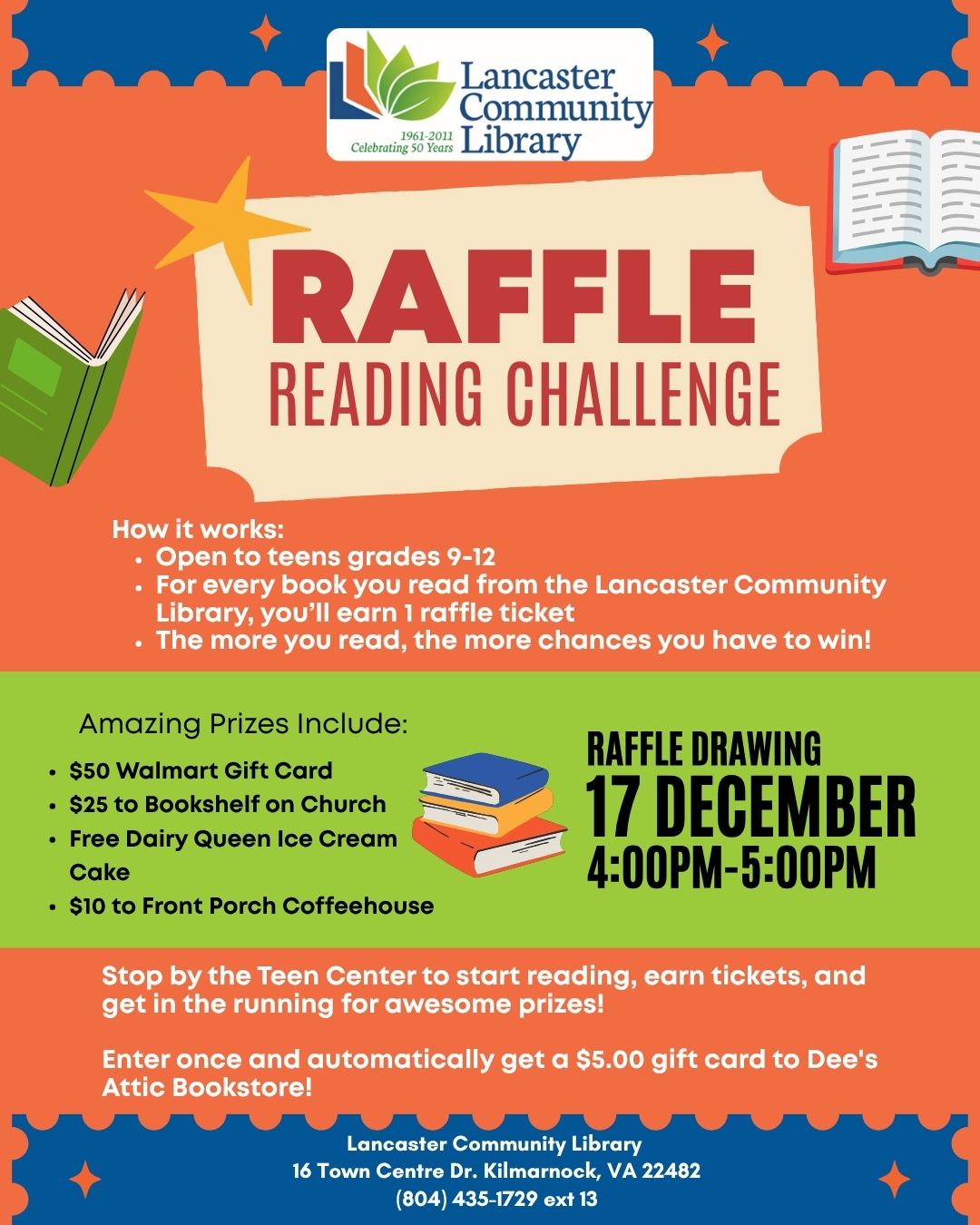 LCLTeenCenterRaffleReadingContest Instagram Post 45